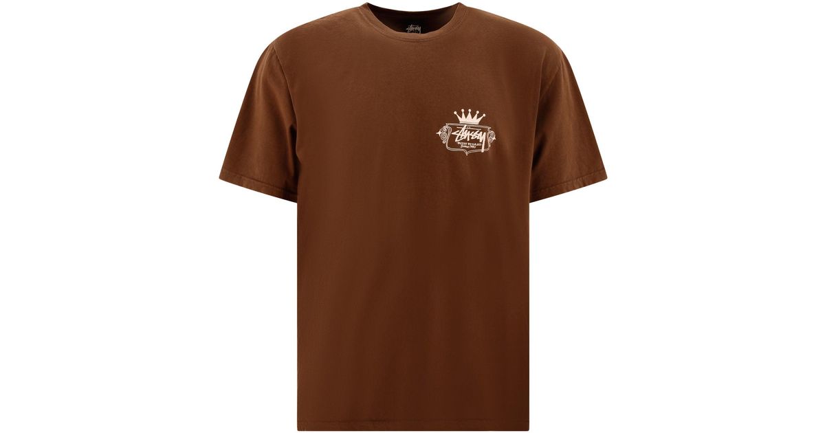 【Stussy】 Built To Last Pigment Dyed T-Shirt Brown Stussy - BROWN BUILT TO LAST PIGMENT DYED T-SHIRT – LE LABO