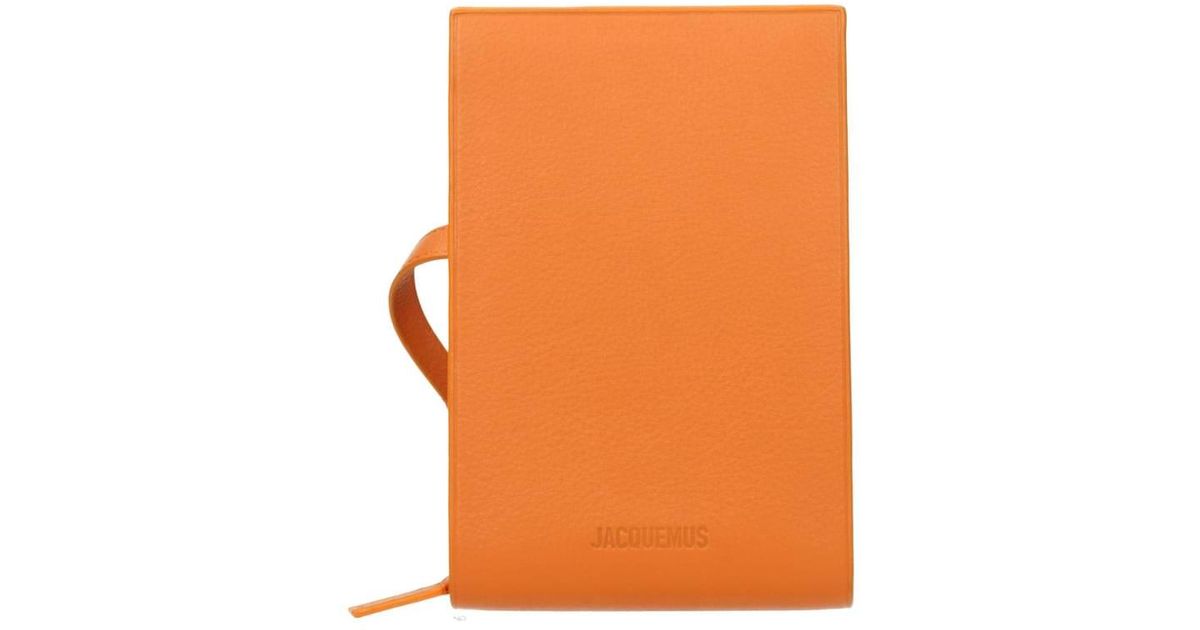 Jacquemus Crossbody Bag Le Gadju Leather in Orange for Men | Lyst
