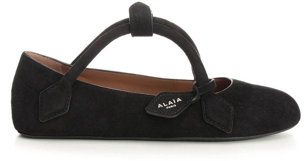 ALAIA 25S BALLET TECKEL IN BLACK SUEDE
