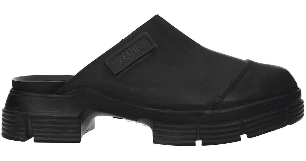 Ganni Slippers And Clogs Rubber in Black Lyst UK