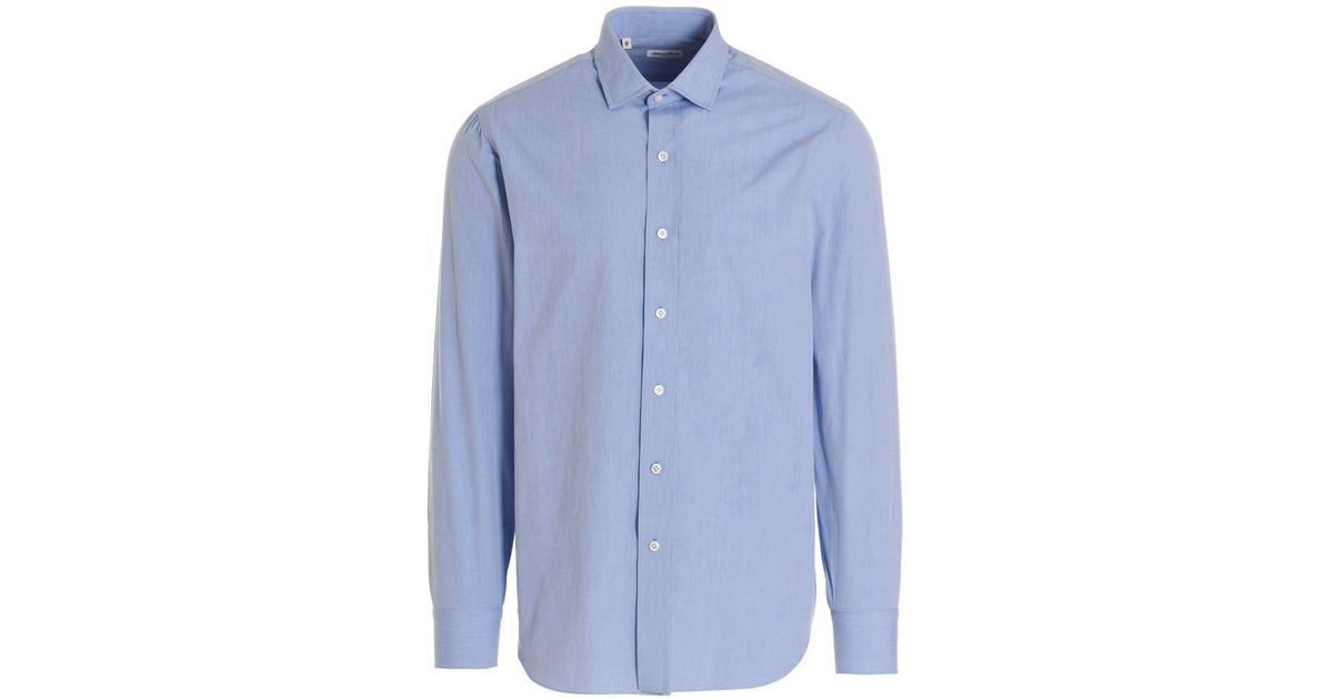 Salvatore Piccolo Classic Collar Shirt in Blue for Men | Lyst
