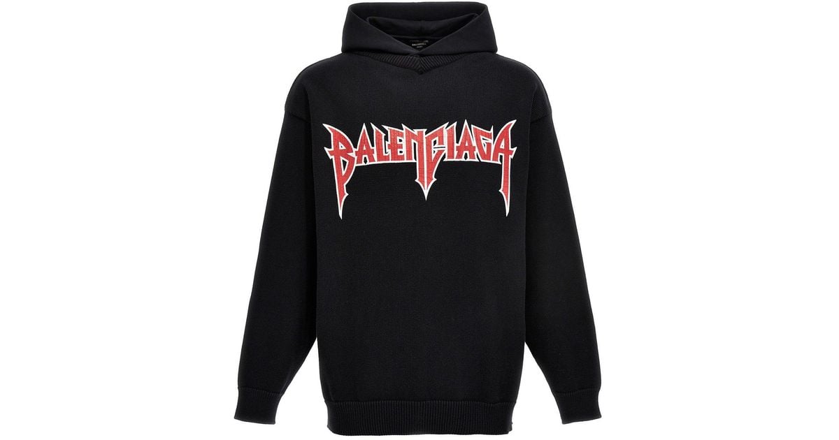 Balenciaga logo shop printed hooded sweater
