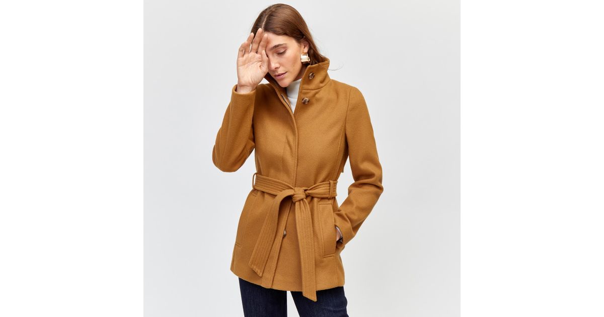 warehouse mustard coat
