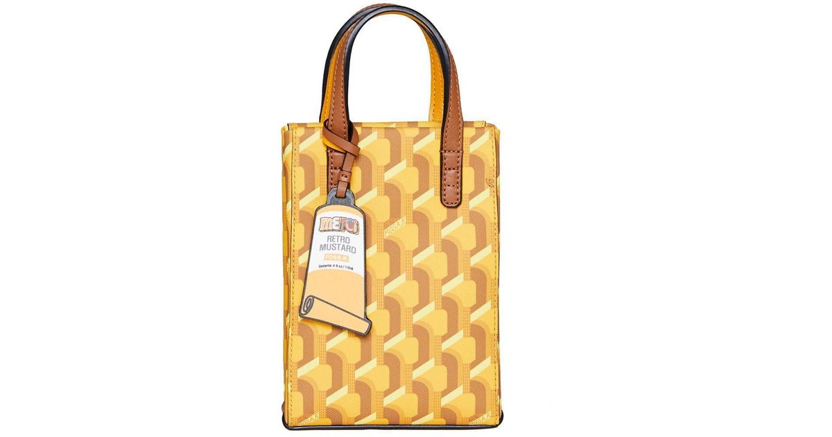 ROSA.K Leather Cabas Monogram Tote Xs Rtsfbv684yl in Yellow 