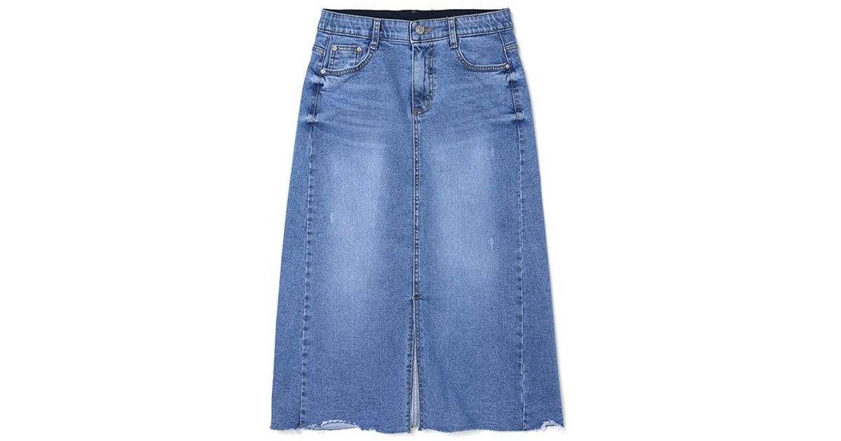 Adhoc Denim Skirt in Blue | Lyst