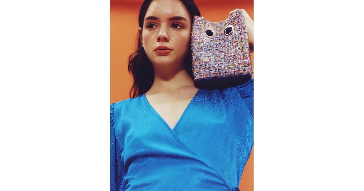 KOIMOOI Tweed Mini Nana Bag in Lavender Tweed (Blue) Lyst Canada
