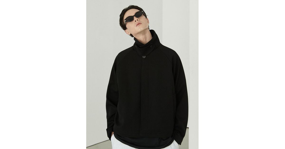 VOIEBIT Synthetic Modern Short Coat Black - Lyst