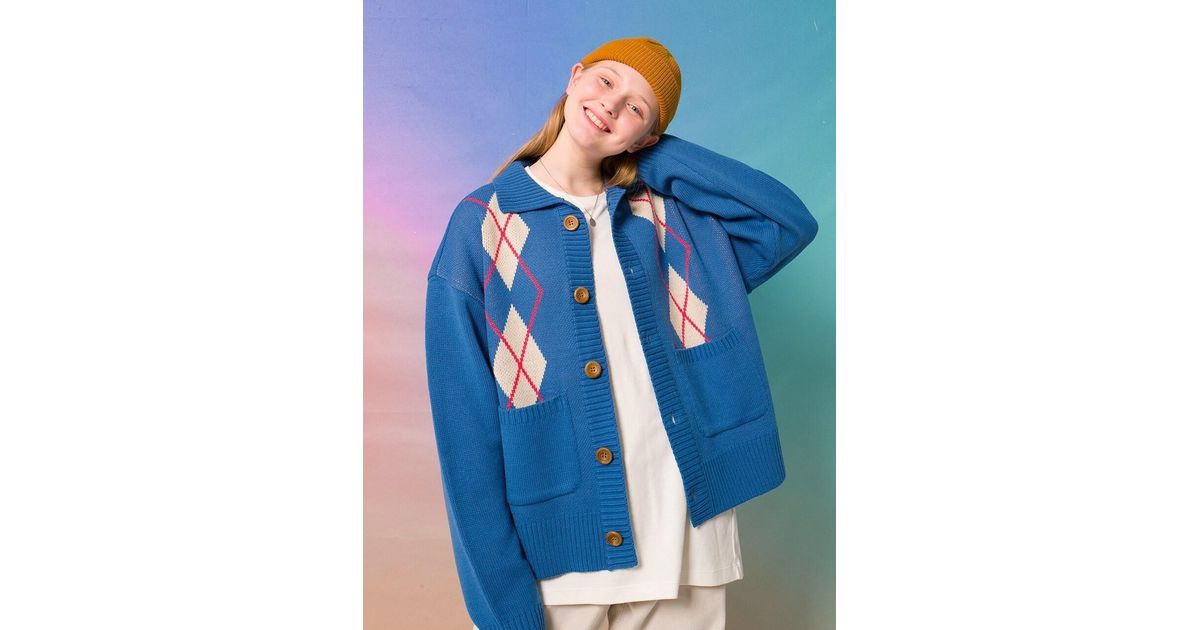 main booth argyle cardigan