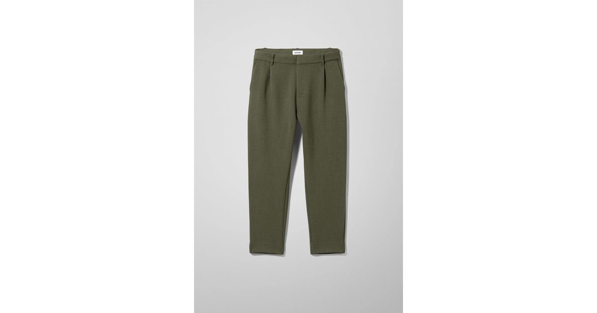 Weekday Synthetic Mard Trousers in Dark 