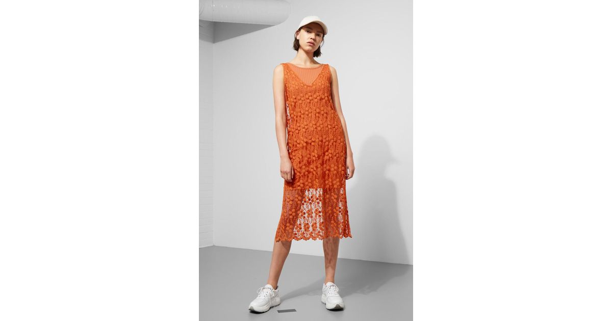 weekday orange dress