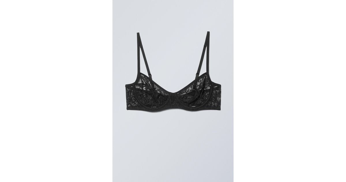 Buy GANNI Lace-trimmed Cotton Bra Top - Black At 50% Off