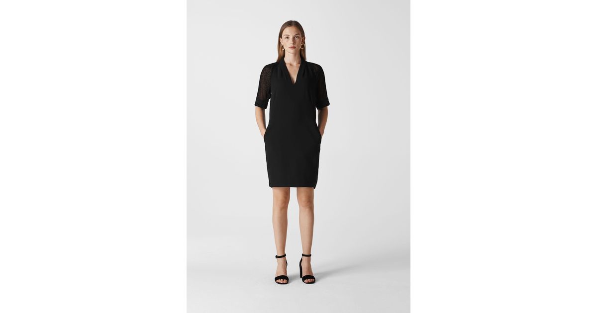 whistles lina dobby sleeve dress