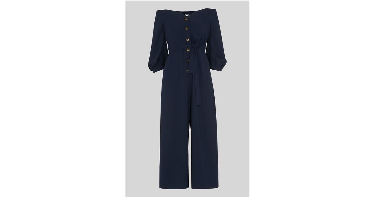 Whistles Black Carina Off Shoulder Jumpsuit