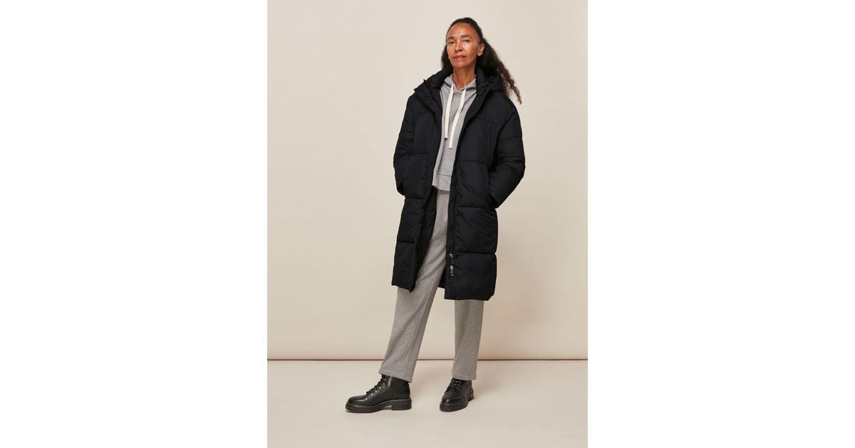 Whistles Black Hooded Puffer Jacket
