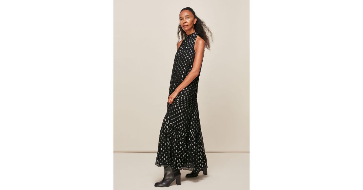 Metallic Dobby Trapeze Dress 