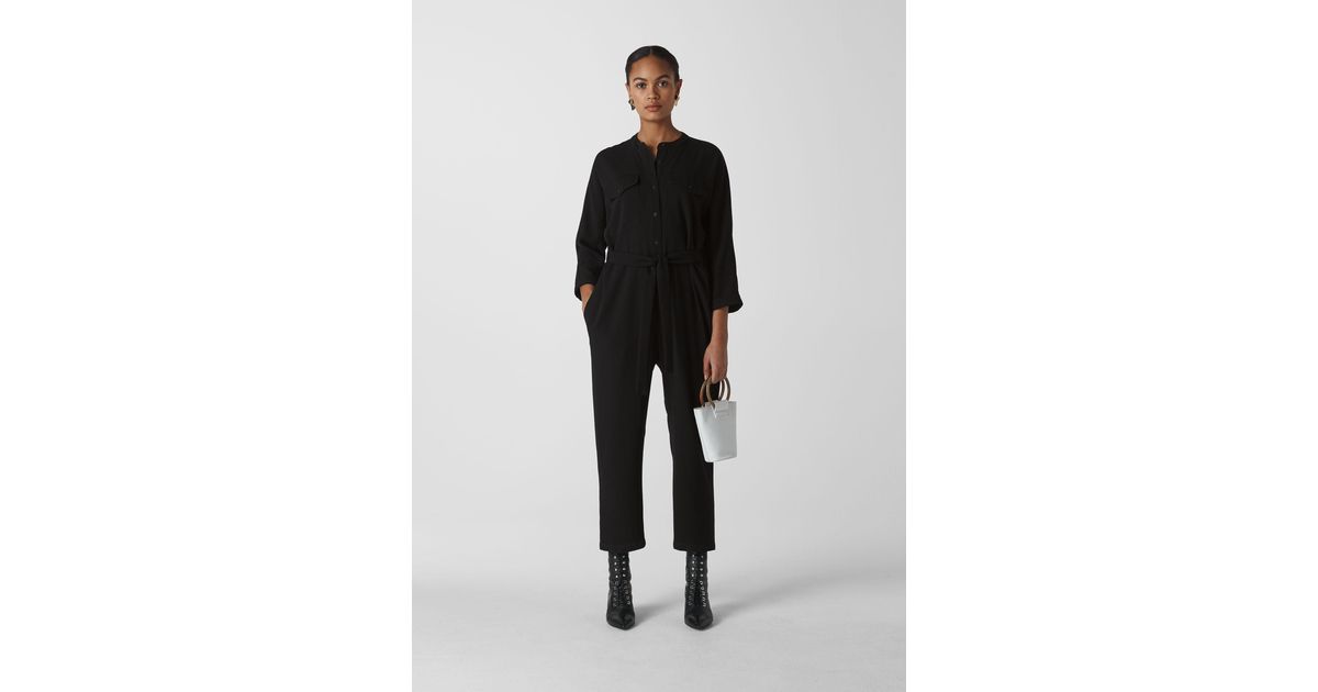 whistles utility crepe jumpsuit