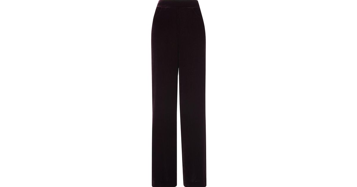 Whistles Corinna Velvet Trouser - Lyst