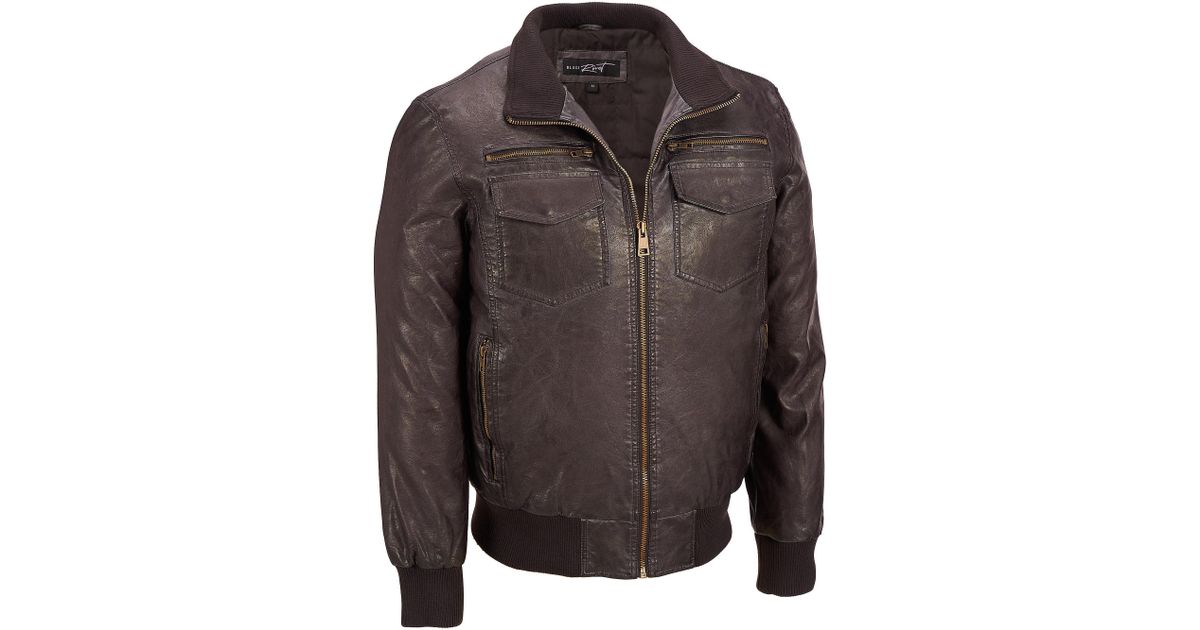 Wilsons Leather Brown Big Tall Black Rivet Stand Collar Faux Er Jacket For Men