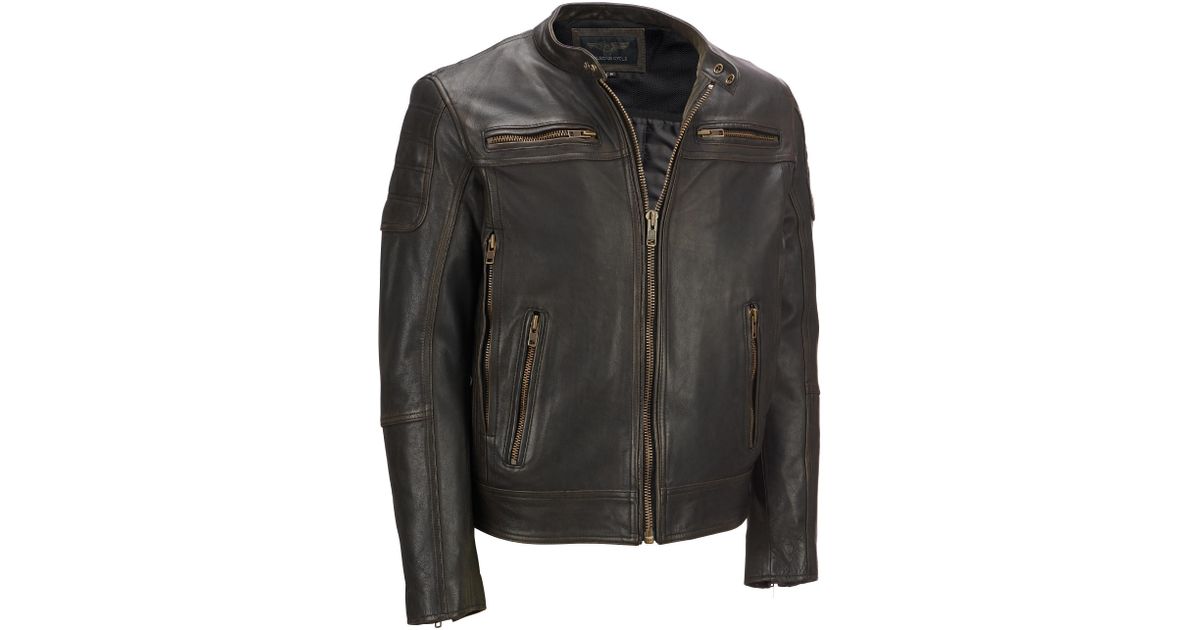 Lyst Wilsons Leather Performance Heavy Duty Weathered Lyst Wilsons Leather Performance Heavy Duty Weathered Motorcycle Jacket In Brown For Men