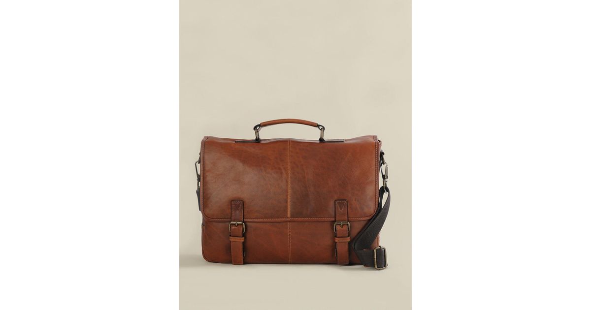 Wilsons Leather Springfield Vintage Leather Briefcase in Brown for Men