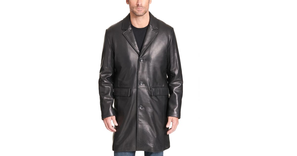 leather topper coat