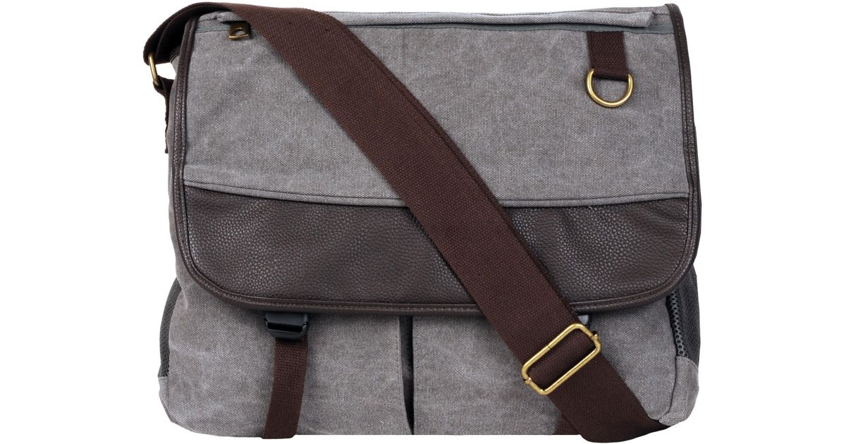 black rivet messenger bag