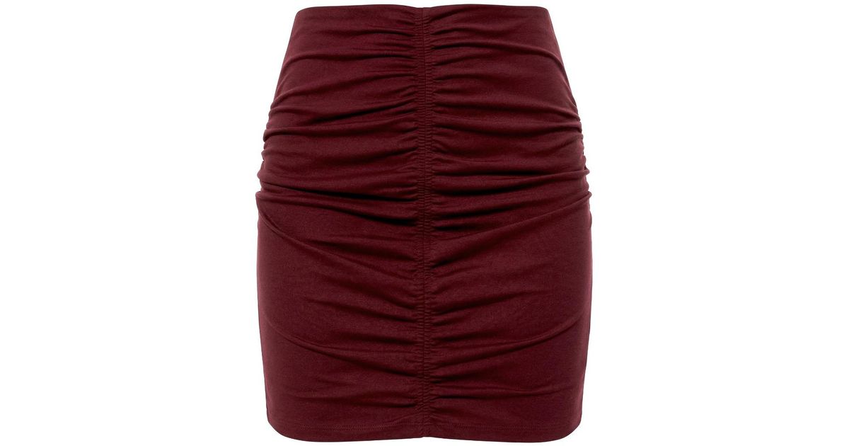 Aggi AGGI by HALEWSKI Ruth Burgundy Skirt in Red | Lyst