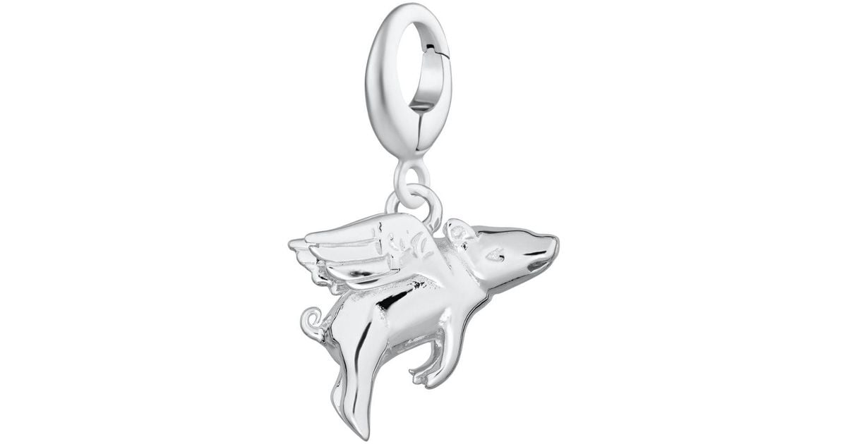 Lily Charmed - Ciondolo a forma di elefante Origami in argento Sterling