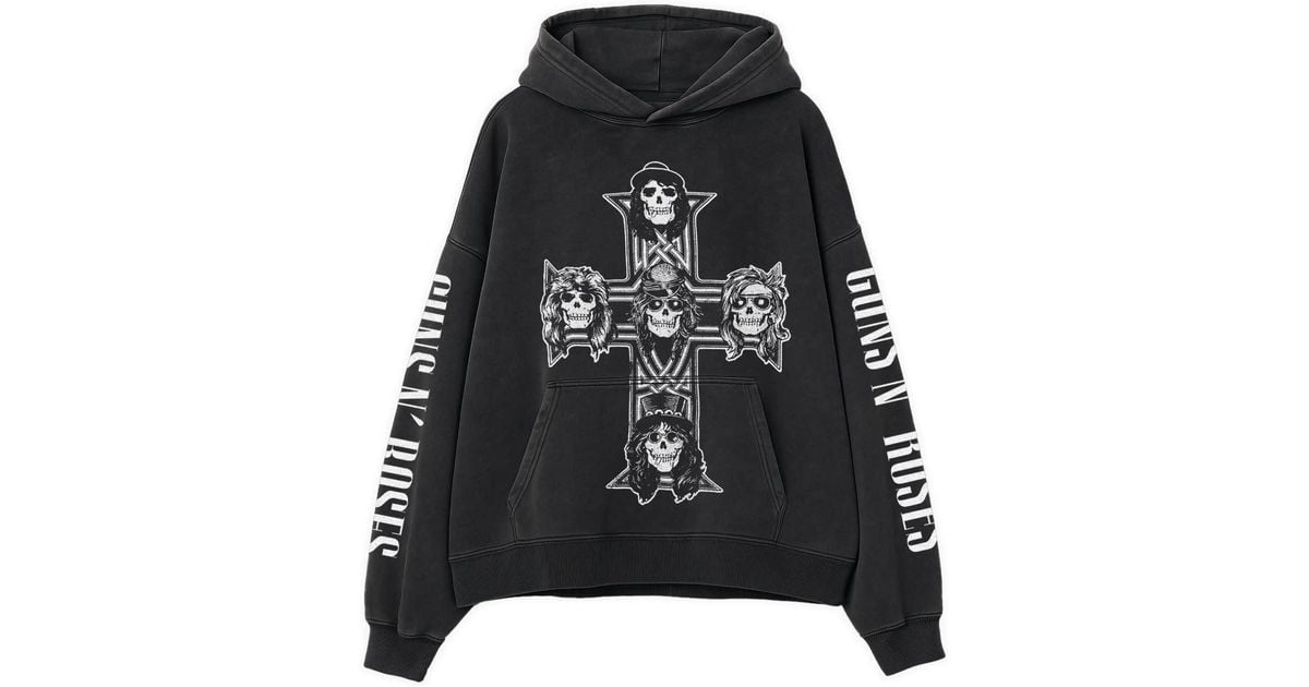 Guns R Roses Skull Other Guns N' Roses Afd Mono Hoodie in Black for Men | Lyst