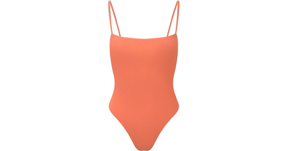 Icker Sea Tory Contrast Line Square Cut Trunk Swimwear Orange COB-12-139 main image 1