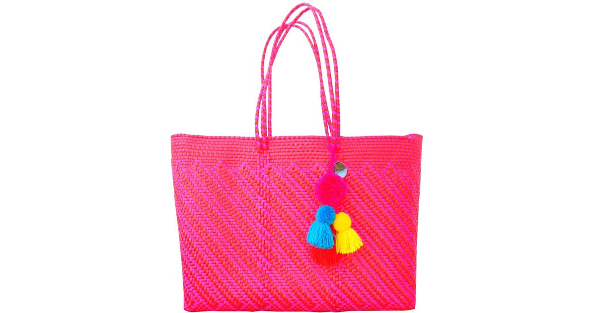 Soi 55 Lifestyle Recycled Plastic Beach Bag Leya in Pink Lyst