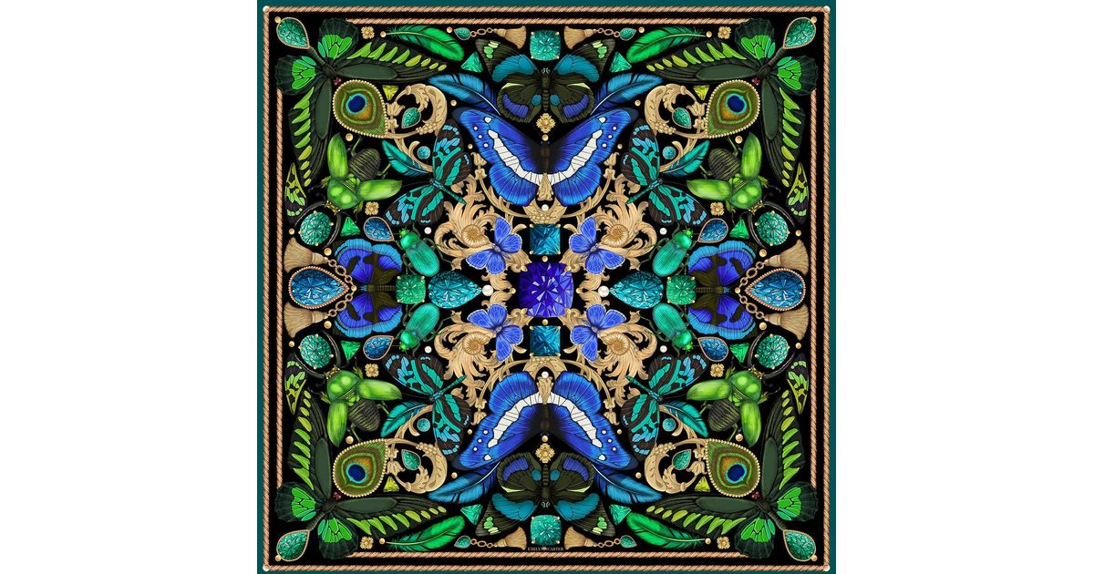 Emily McCarthy Hand-Stitched Silk Scarfette