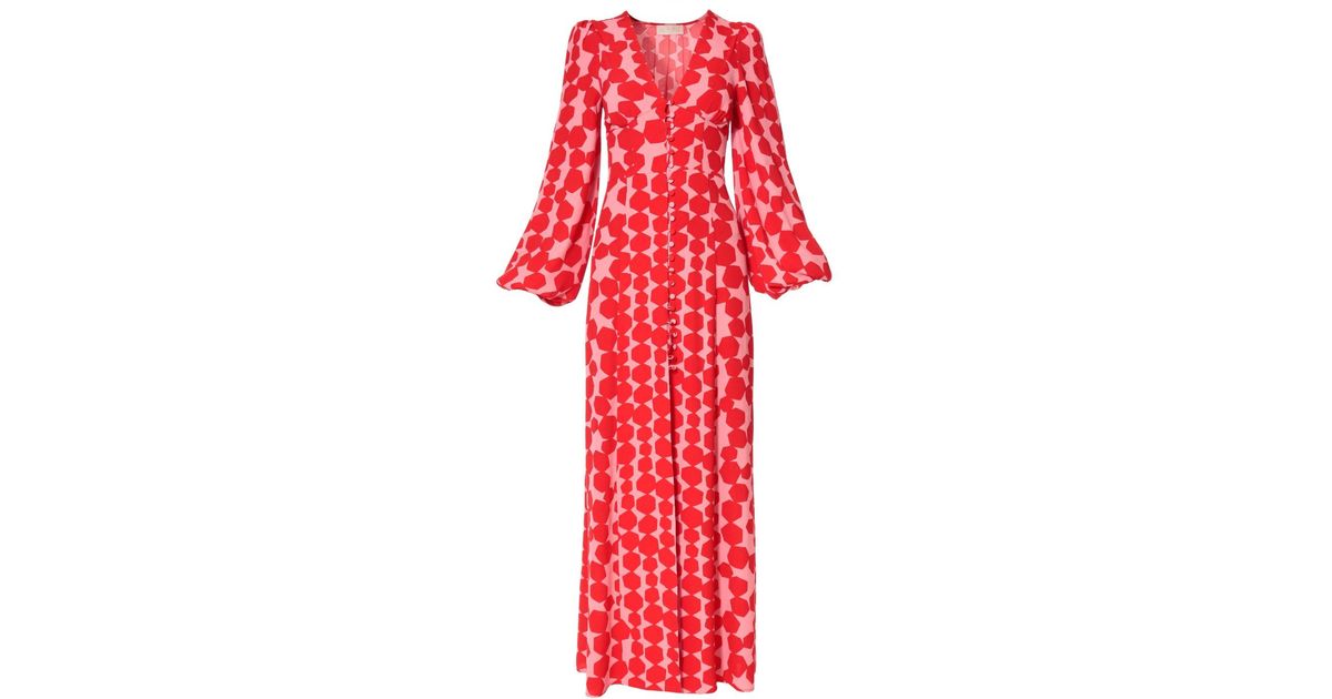 AGGI Synthetic Imani Poppy Red Dress 