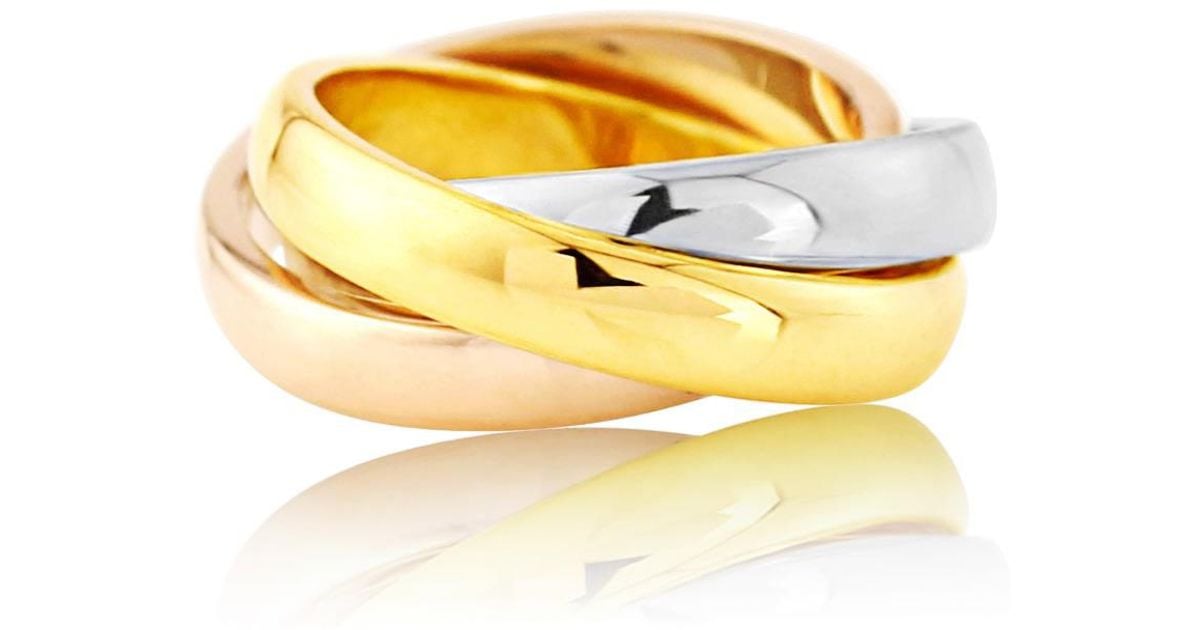 Three Colour Gold Russian Wedding Ring 2025