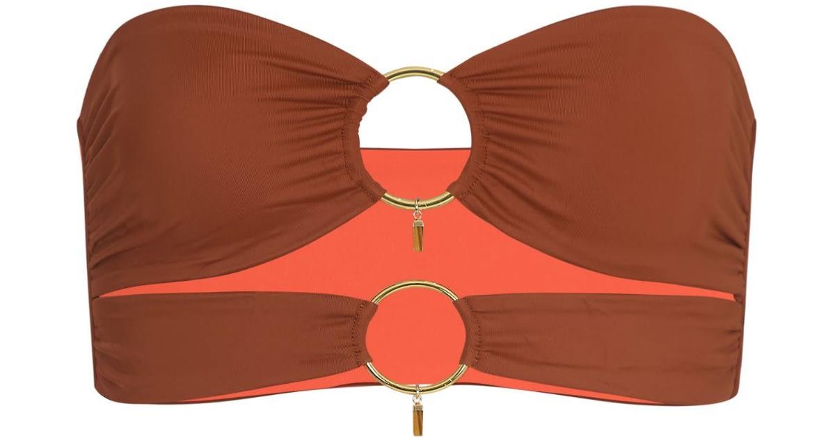 Haus of Mclees Reversible Soluna Bikini Top in Orange | Lyst
