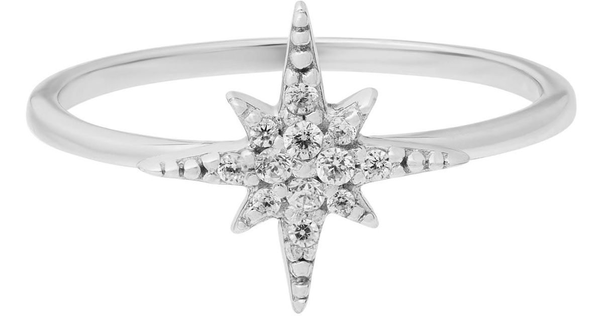 Cartilage Cartel Starburst Ring in Metallic Lyst
