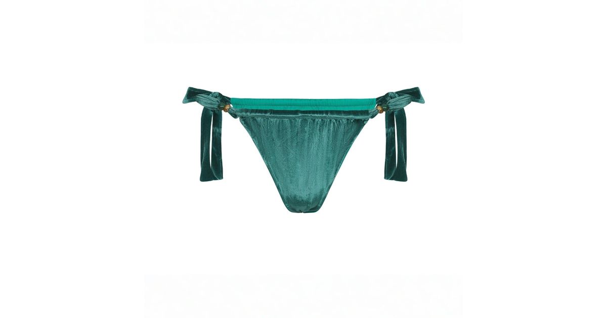 Haus of Mclees Reversible Kyma Bikini Bottom in Green | Lyst UK