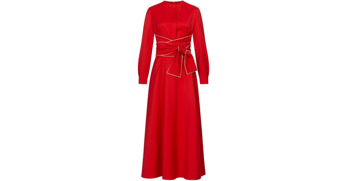 Marianna Déri Woolblend Maxi Dress in Red Lyst