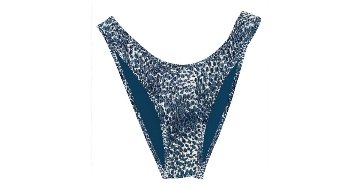 Blackbough Swim Fiona High Rise Cheeky Bottoms Snow Leopard Jacquard in ...