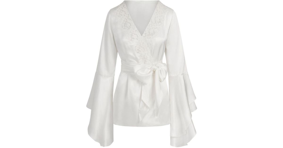 Gasque Scarlett Gasque Darling Robe in White | Lyst