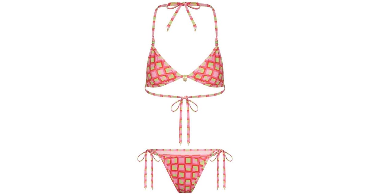 Haus of Mclees Paloma Bikini Set in Red | Lyst