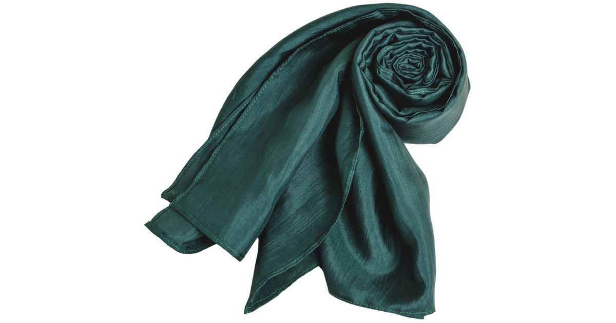 Silk And Bears Emerald Mulberry Silk Scarf Handmade Sheer Shawl In silk-and-bears-emerald-mulberry-silk-scarf-handmade-sheer-shawl-in