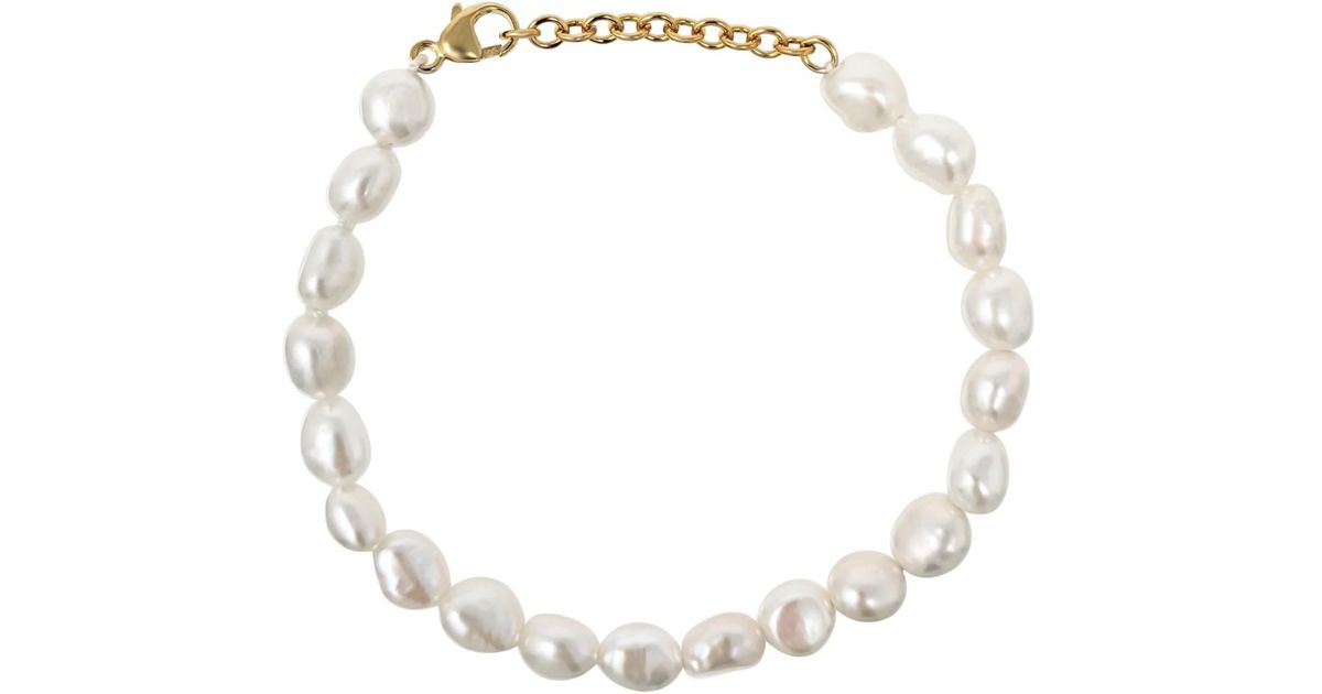 Kiri & Belle Alyssa All Baroque Pearl Filled Bracelet in Metallic | Lyst