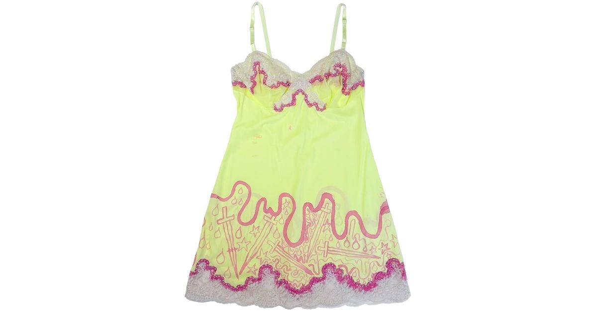 Acid Cat Kitty Quest Sparkle Slip in Green | Lyst UK