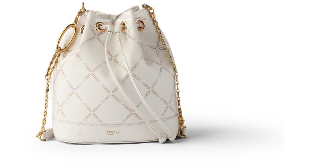Agcf Savoy Bucket Bag Off in White | Lyst UK