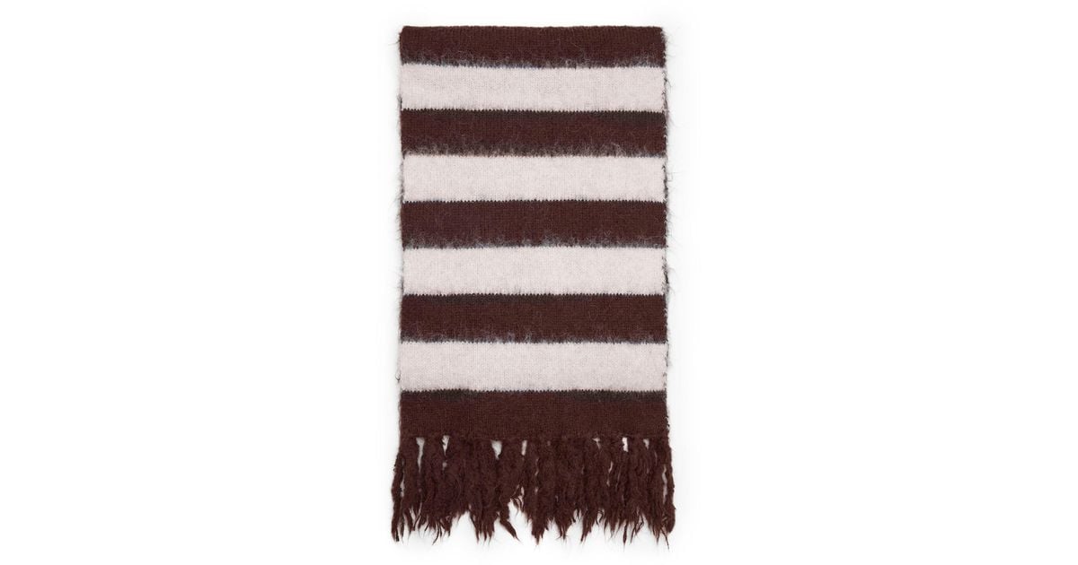 Tactile Rectangle Backpack James Lakeland Stripe Blanket Scarf in Brown | Lyst