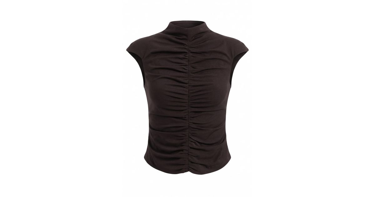 Aggi AGGI by HALEWSKI Rita Dark Chocolate Blouse in Black | Lyst UK