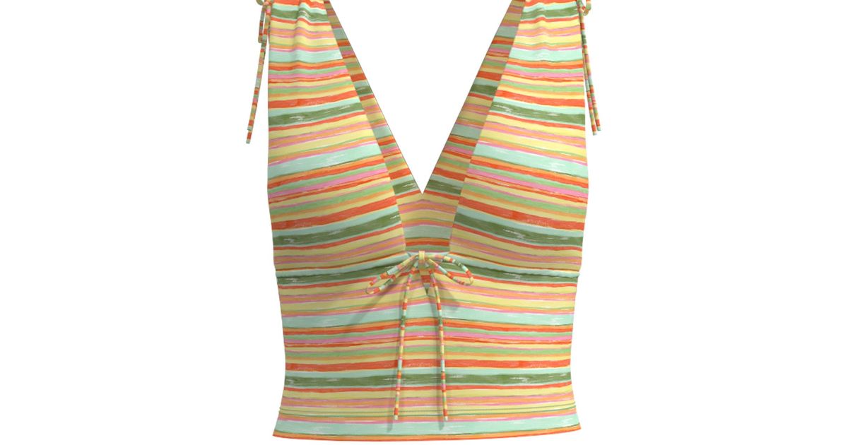 Blackbough Swim Miranda V-Neck Tankini Top Mon Soleil in Yellow | Lyst UK