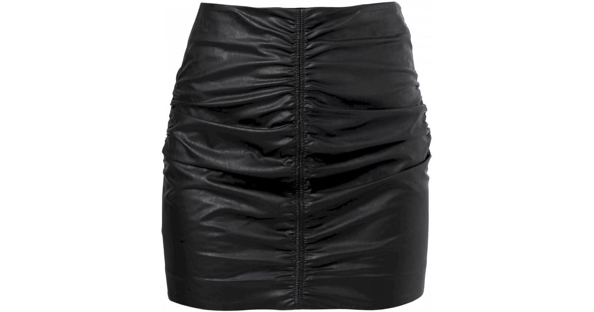 Aggi AGGI by HALEWSKI Ruth Creased Mini Vegan Leather Skirt in Black | Lyst UK