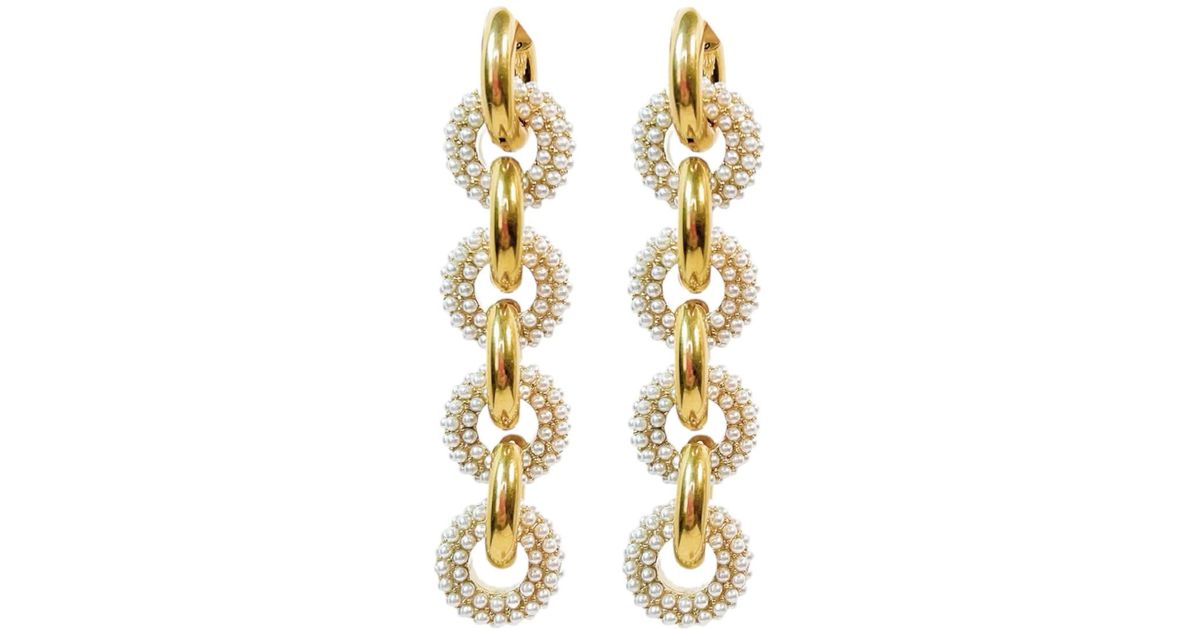 Vicky Earring Vicky&Nico Bridal Pearl Harmony Drop Earrings in Metallic | Lyst